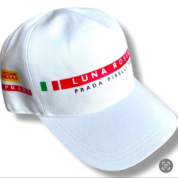 Prada Luna Rossa Pirelli Team White Cotton Baseball Cap Hat XXS NWT main image 8